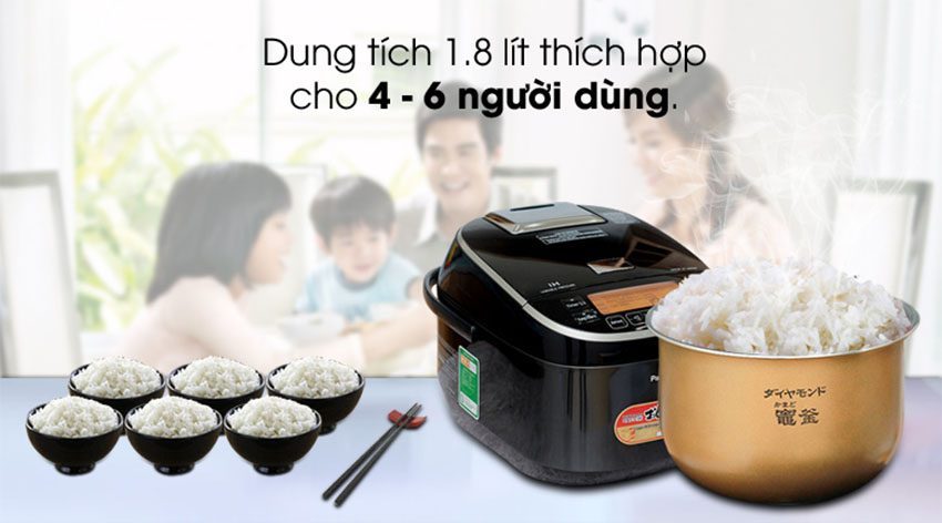 Nồi cơm điện tử cao tầng 1.8 lít Panasonic ANC-SR-PX184KRA - Hàng chính hãng