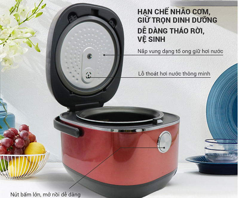 Nồi cơm điện tử 1.8L Nagakawa NAG0135 - Hàng chính hãng