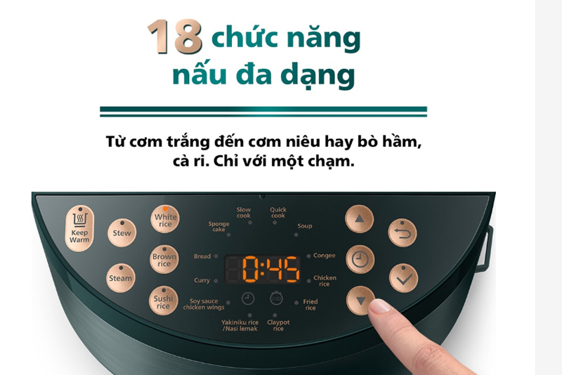 Nồi cơm điện tử Philips HD4518/62  - Hàng chính hãng
