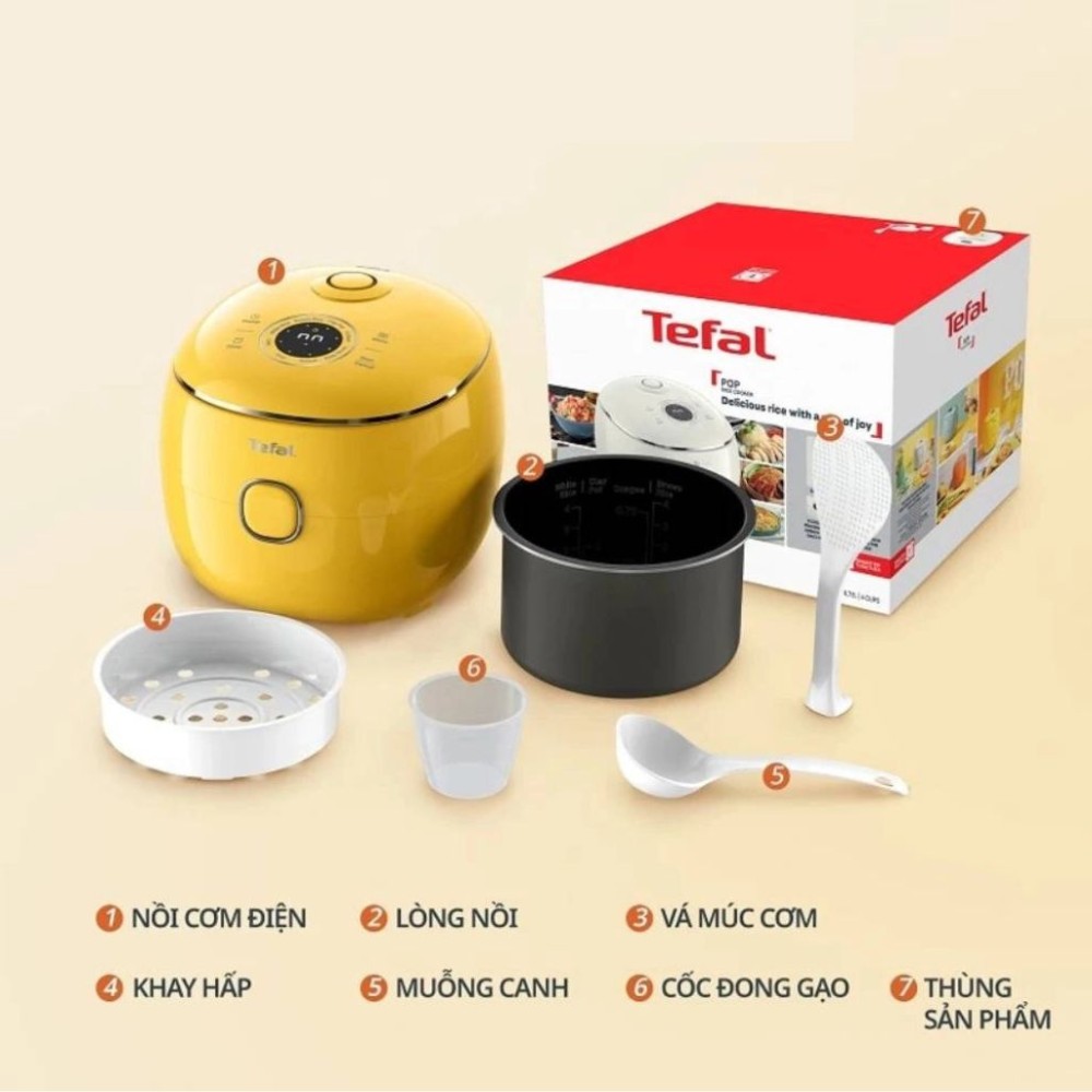 Nồi cơm điện tử Tefal POP MINI - 0.7 lít - Hàng chính hãng