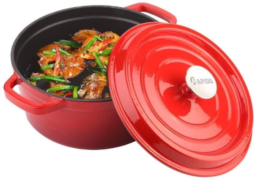 Nồi gang đúc 24cm Rapido RK24-RD - Hàng chính hãng