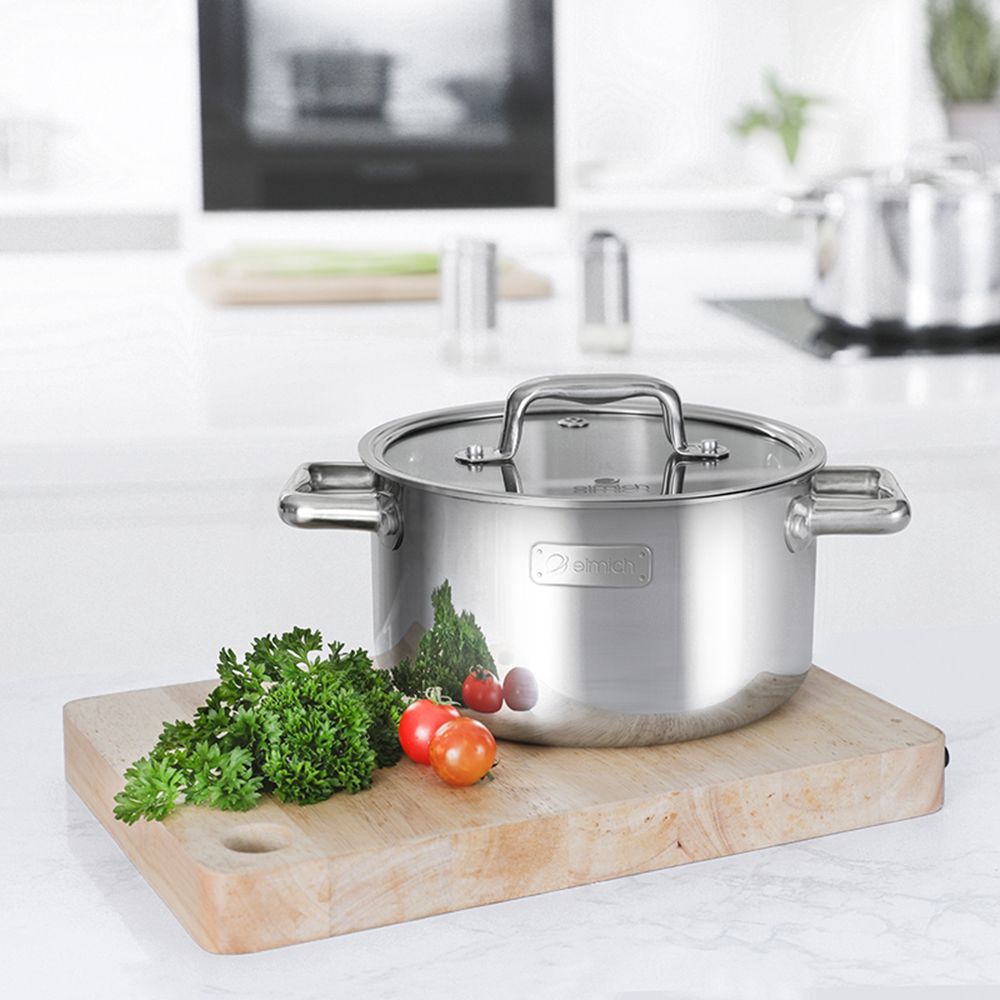 Nồi inox liền khối Elmich Trimax ECO EL-3997 size 28cm - Hàng chính hãng