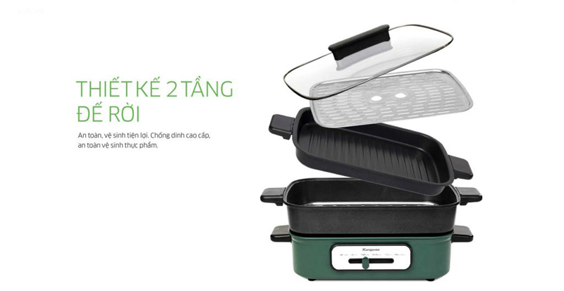 Nồi lẩu đa năng Kangaroo KG5EGH - Hàng chính hãng