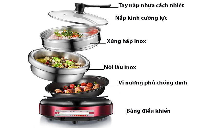 Nồi lẩu điện Penhose PH-169 - Hàng chính hãng