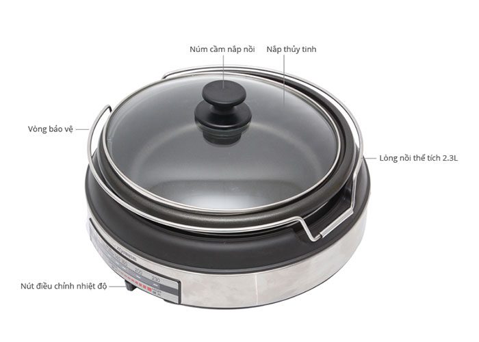 Nồi lẩu điện Zojirushi EP-LAQ15 - Hàng chính hãng