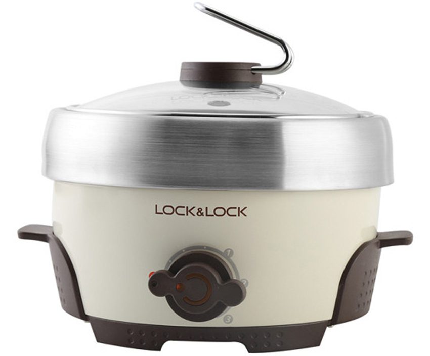 Nồi lẩu điện đa năng mini Lock&Lock EJP111IVY - Hàng chính hãng