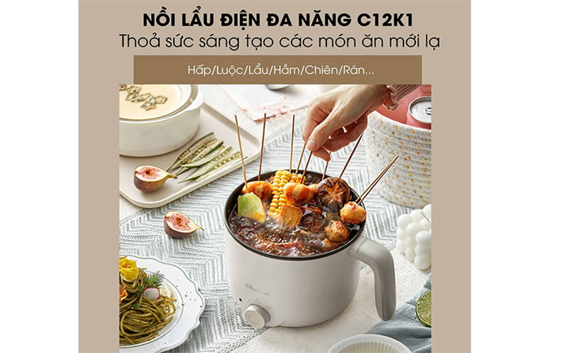 Nồi lẩu điện mini Bear DRG-C12K1 - Hàng chính hãng