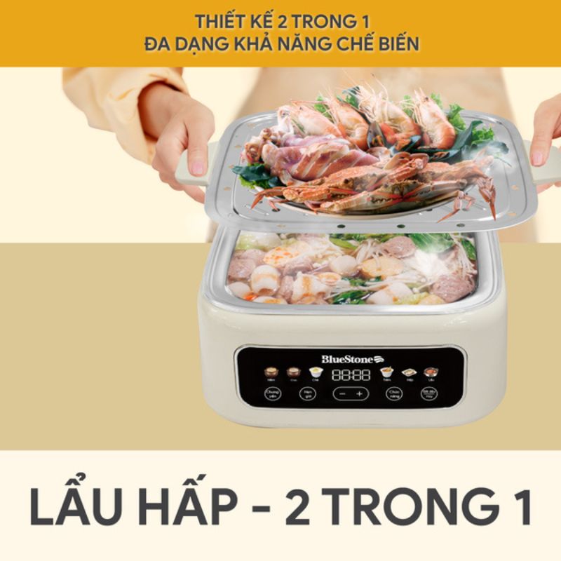 Nồi lẩu hấp đa năng BlueStone MPB-7238 - Hàng chính hãng