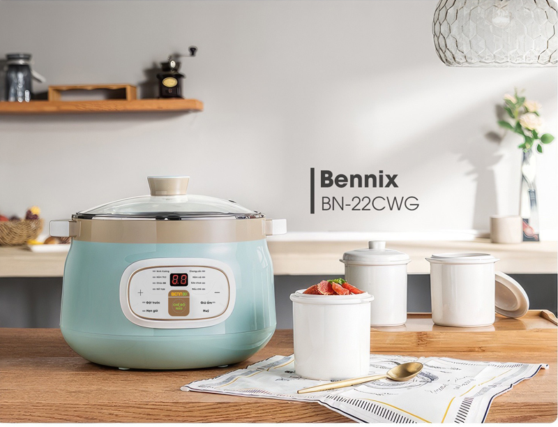 Nồi nấu chậm đa năng Bennix BN-22CWG - Hàng chính hãng