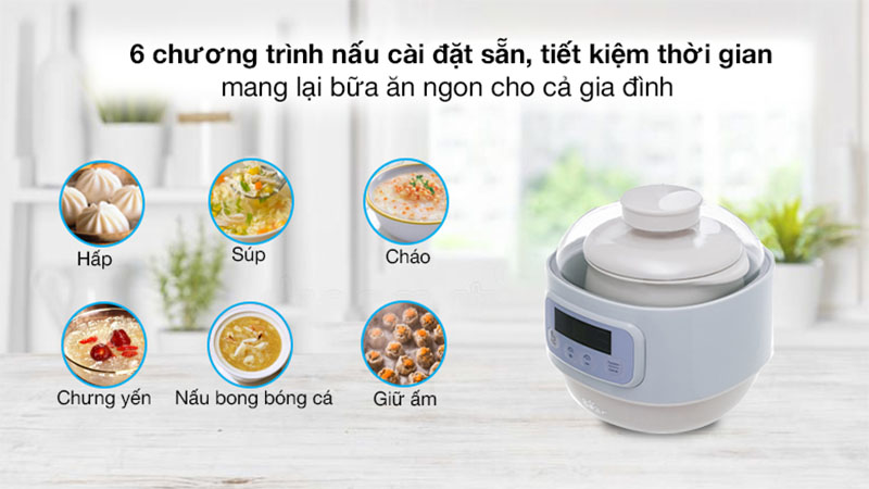 Nồi nấu chậm đa năng Bear DDZ-A08G2 - Hàng chính hãng