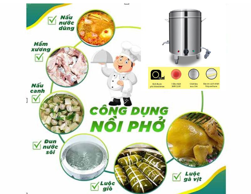 Nồi nấu phở 30 Lít Fushima NP30L - Hàng chính hãng