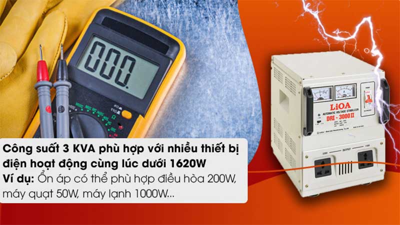 Ổn áp 1 pha LiOA DRI-3000II - Hàng chính hãng
