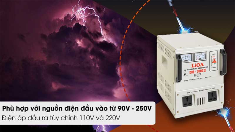 Ổn áp 1 pha LiOA DRI-3000II - Hàng chính hãng