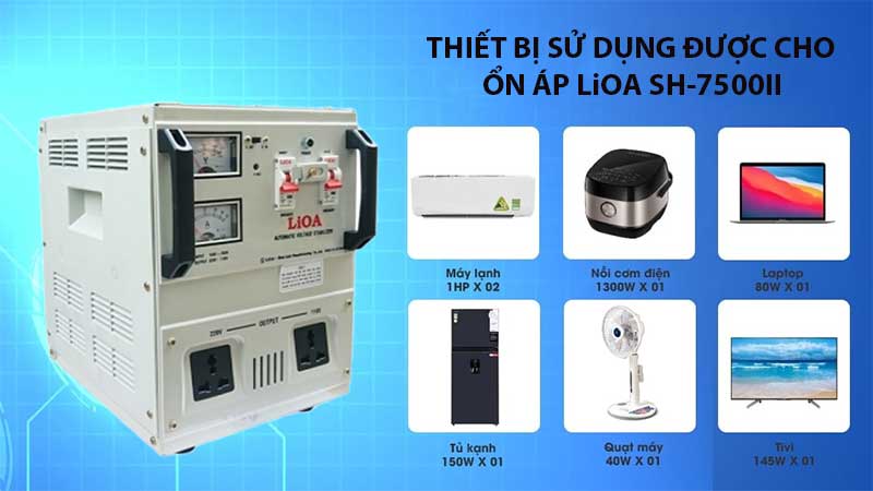 Ổn áp 1 pha LiOA SH-7500II - Hàng chính hãng