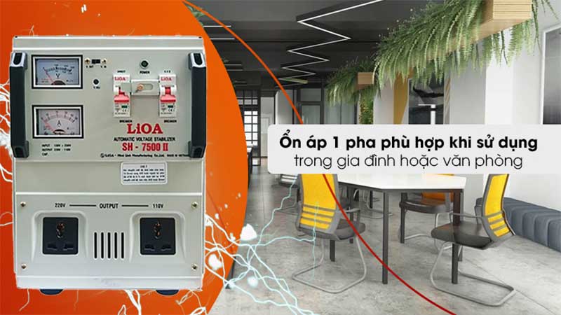 Ổn áp 1 pha LiOA SH-7500II - Hàng chính hãng