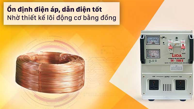 Ổn áp 1 pha LiOA SH-7500II - Hàng chính hãng