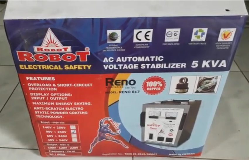 Ổn áp một pha Robot Reno 817-5KVA 90V-250V - Hàng chính hãng