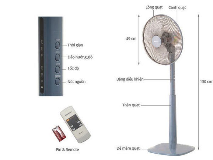 Quạt đứng Panasonic F409K - Hàng chính hãng