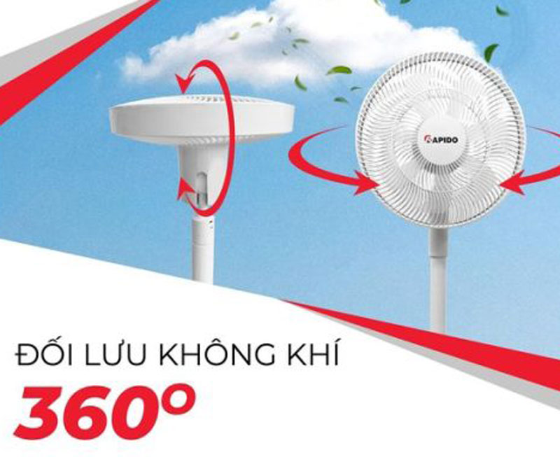 Quạt điện điều khiển từ xa Rapido REF-30 - Hàng chính hãng