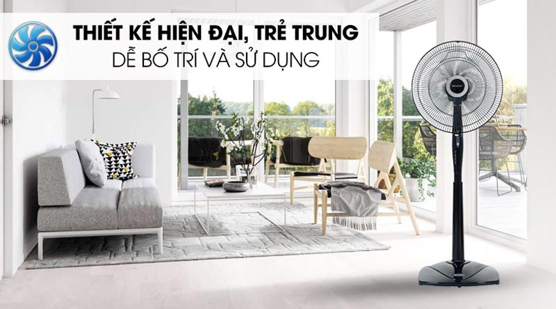 Quạt đứng có điều khiển Sharp PJ-S40RV-DG - Hàng chính hãng