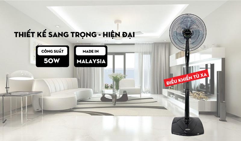 Quạt đứng có điều khiển Sharp PJ-S40RV-DG - Hàng chính hãng