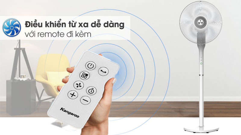 Quạt đứng quay 306 độ Kangaroo KG728 - Hàng chính hãng