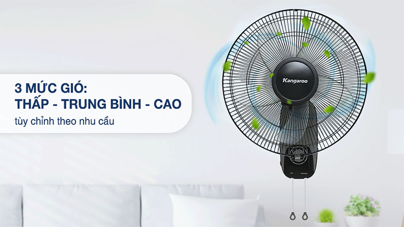 Quạt treo tường Kangaroo KG723 - Hàng chính hãng