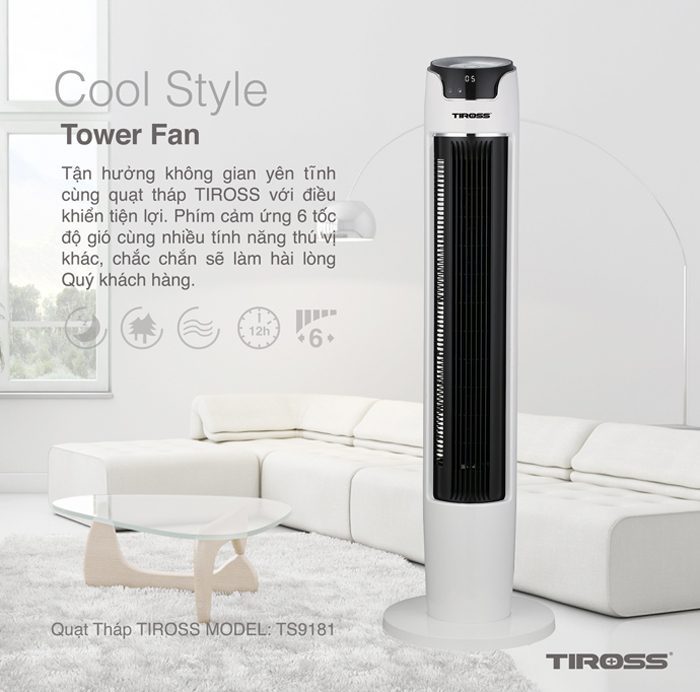 Quạt tháp Tiross TS9181 - Hàng chính hãng