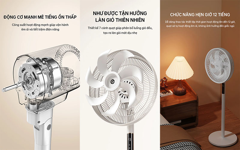 Quạt cây đứng Aqua FED3501R - Hàng chính hãng