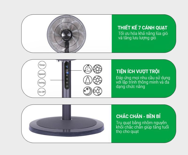 Quạt cây Kalpen CFK-666 - Hàng chính hãng
