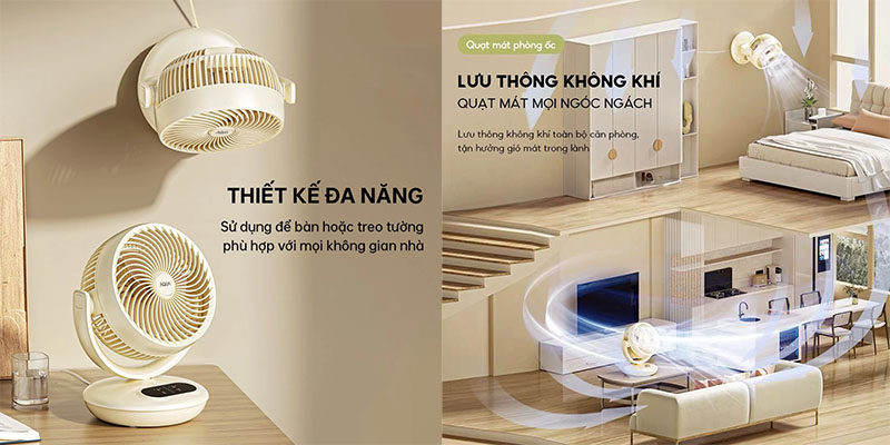 Quạt để bàn mini Aqua FED2001R - Hàng chính hãng