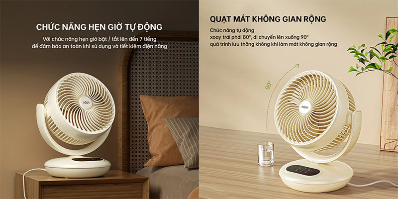 Quạt để bàn mini Aqua FED2001R - Hàng chính hãng