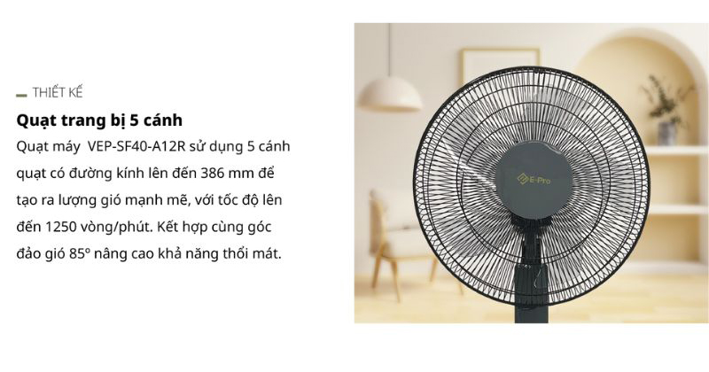 Quạt đứng E-Pro VEP-SF40-A12R - Hàng chính hãng