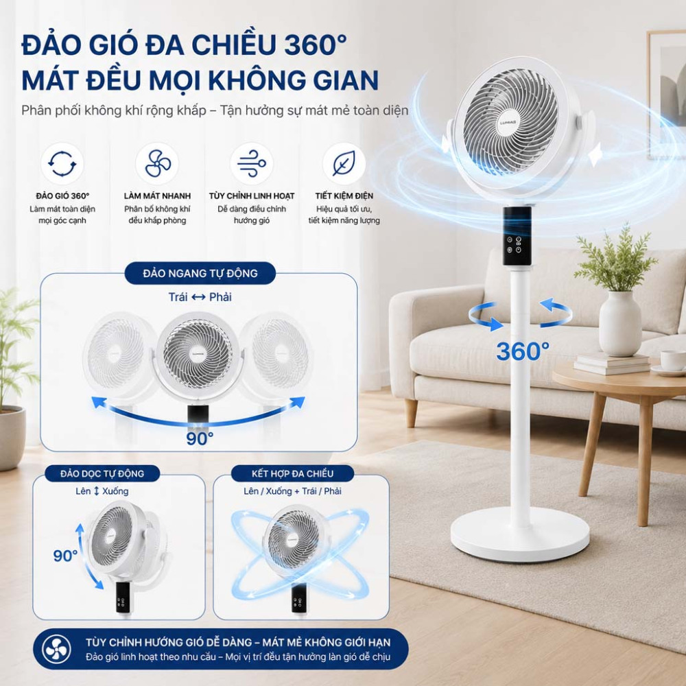 Quạt đối lưu không khí Lumias F07 - Hàng chính hãng