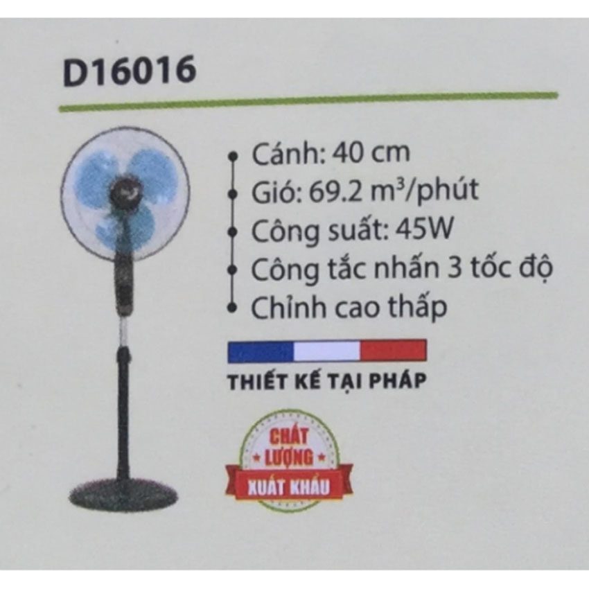 Quạt đứng Asia D16012 - Hàng chính hãng