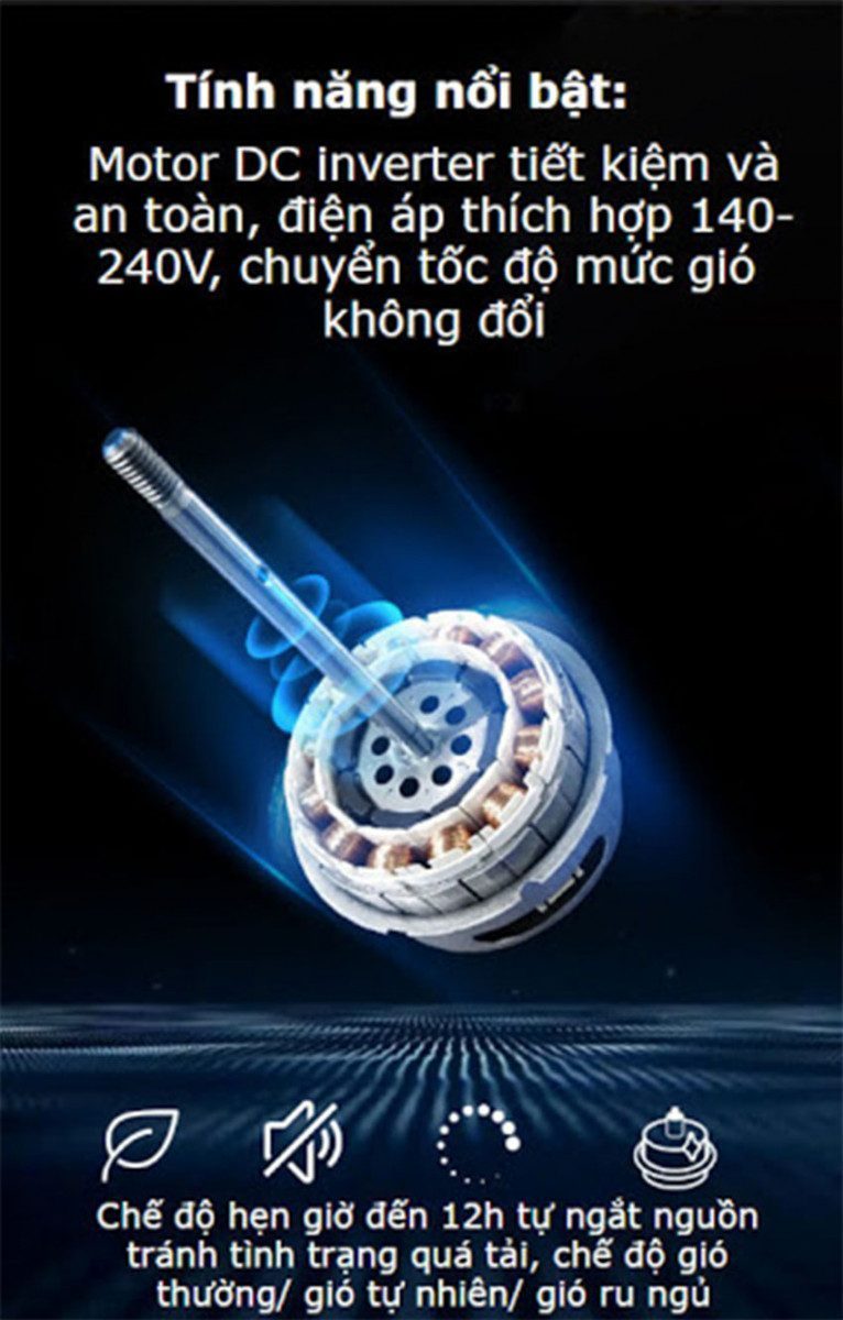 Quạt đứng Inverter Midea FS40-18AR - Hàng chính hãng