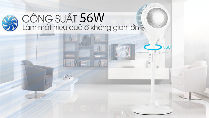 Quạt đứng xoay 360 độ Klarstein Airflex - Hàng chính hãng