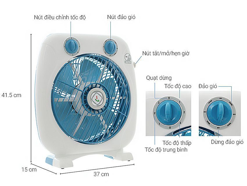 Quạt hộp Asia F12004 - Hàng chính hãng