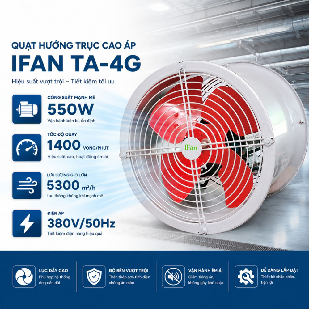Quạt hướng trục cao áp IFAN TA-4G - Hàng chính hãng
