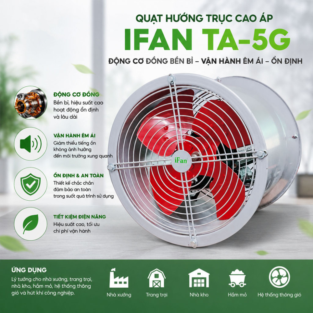 Quạt hướng trục cao áp IFAN TA-5G - Hàng chính hãng