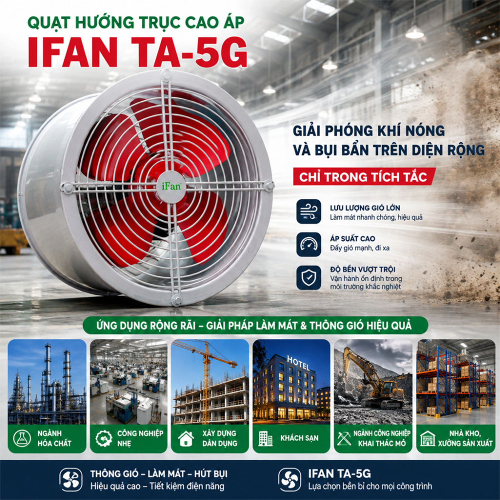 Quạt hướng trục cao áp IFAN TA-5G - Hàng chính hãng