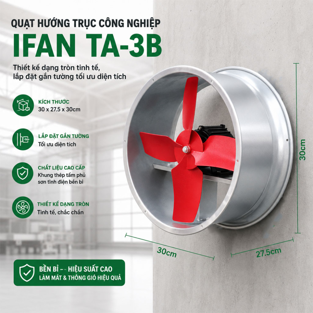 Quạt hướng trục công nghiệp IFAN TA-3B - Hàng chính hãng