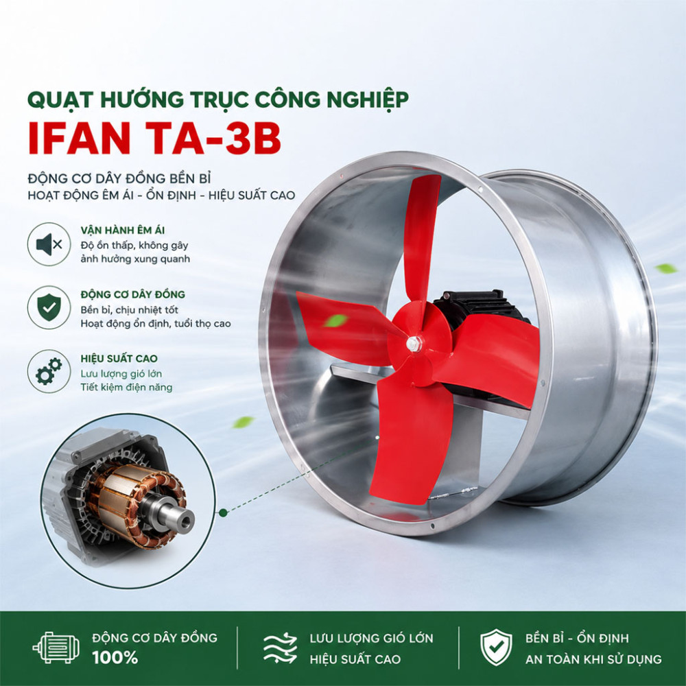 Quạt hướng trục công nghiệp IFAN TA-3B - Hàng chính hãng