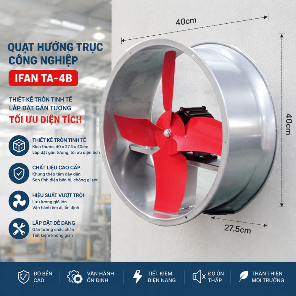 Quạt hướng trục công nghiệp IFAN TA-4B - Hàng chính hãng