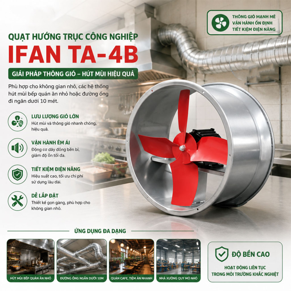 Quạt hướng trục công nghiệp IFAN TA-4B - Hàng chính hãng