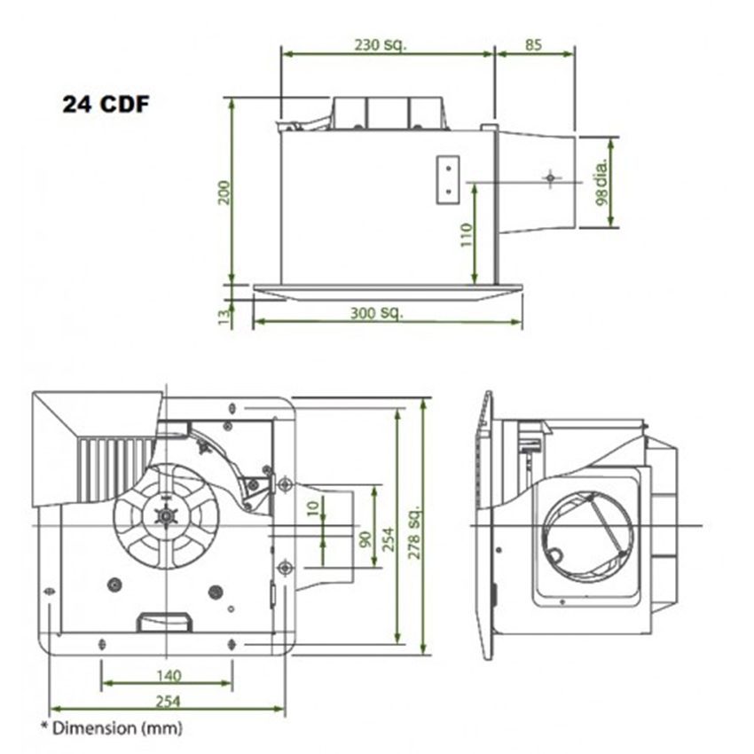 Quạt hút KDK 24CDF - Hàng chính hãng