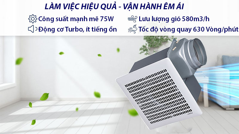 Quạt hút âm trần có ống dẫn Mitsubishi VD-23Z4T3 - Hàng chính hãng