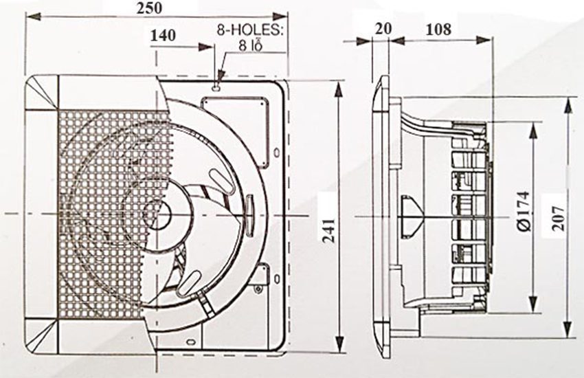 Quạt hút âm trần Mitsubishi EX-15SCT - Hàng chính hãng