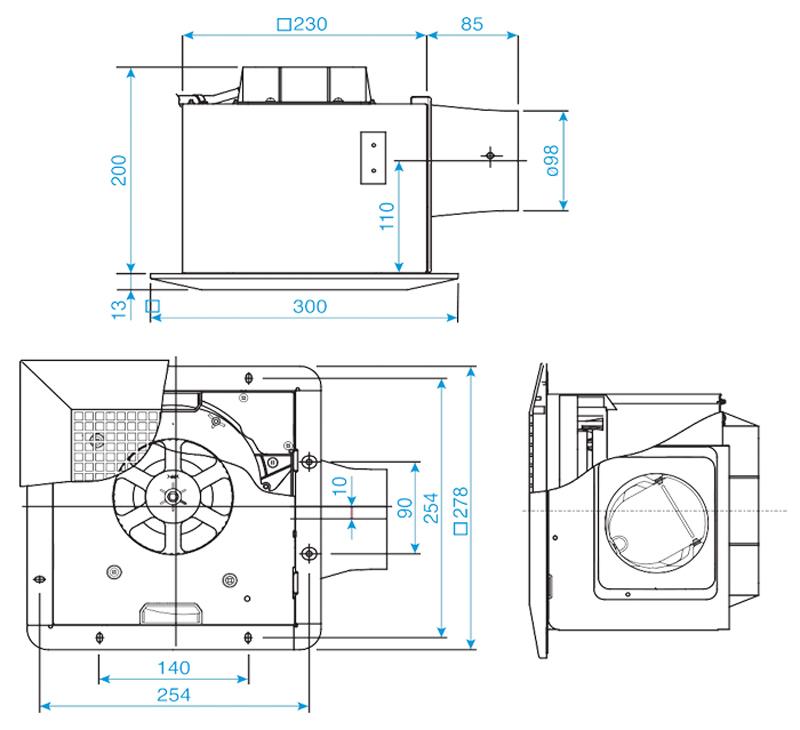 Quạt hút âm trần Panasonic FV-24CD9 - Hàng chính hãng