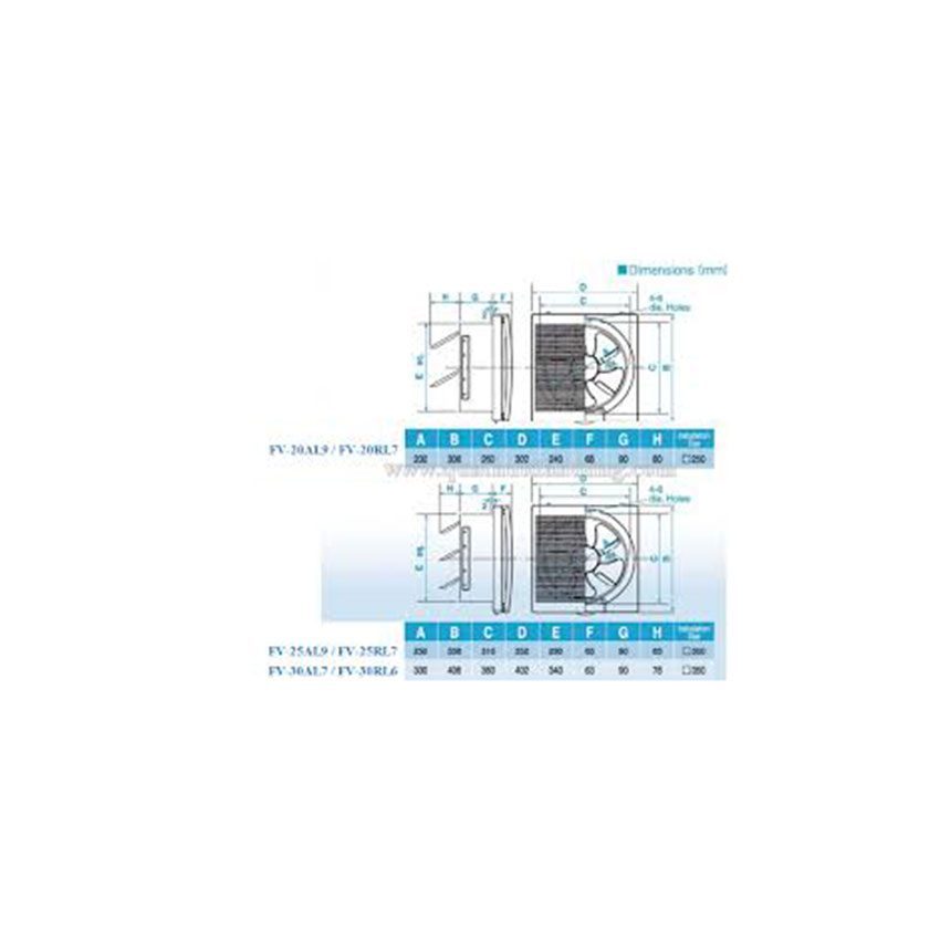 Quạt hút gắn tường dân dụng Panasonic FV-30RL6 - Hàng chính hãng